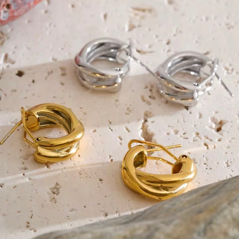 Malena Hoops Silver💧
