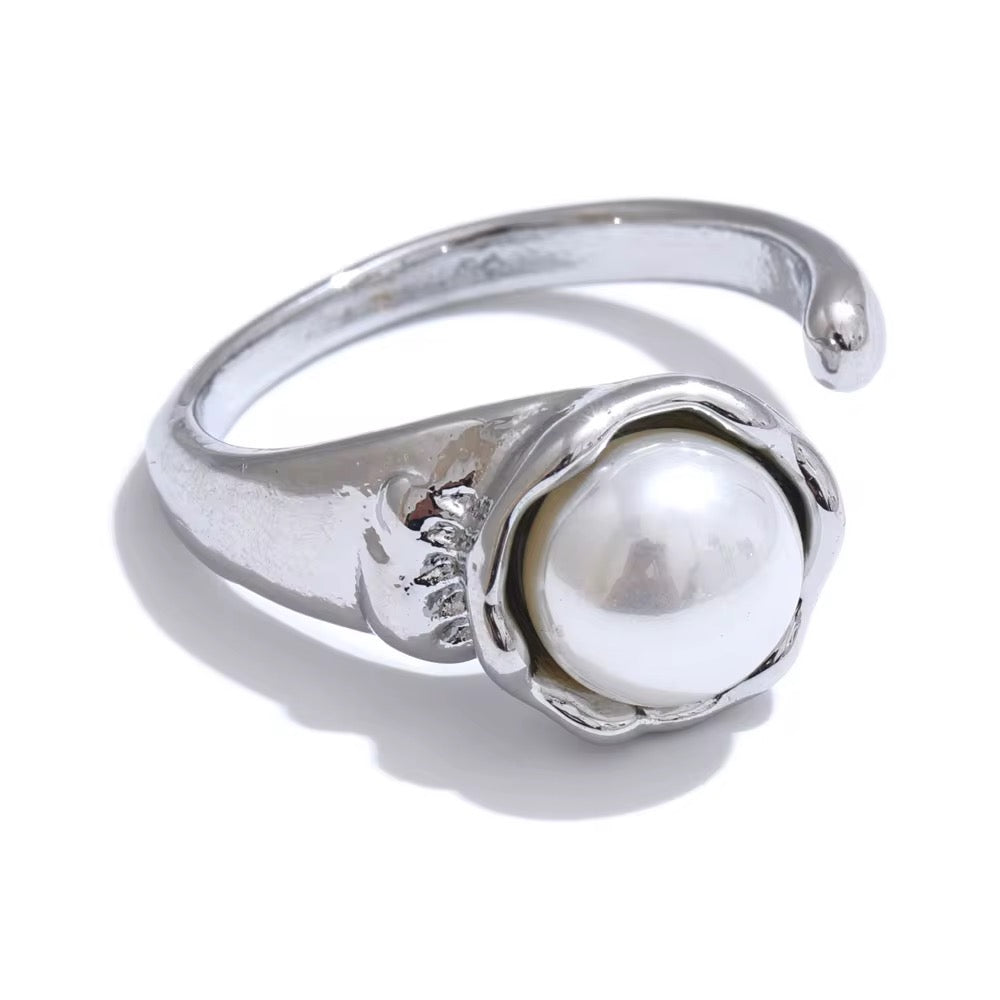 Juno Pearl Ring Silver💧