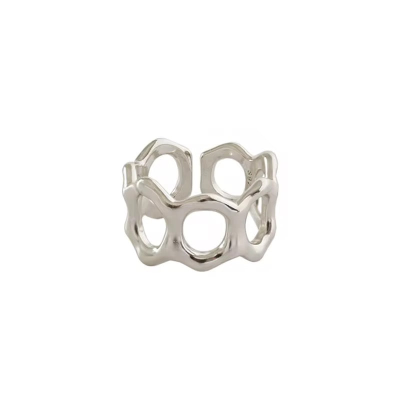 Honeycomb Ring Silver💧