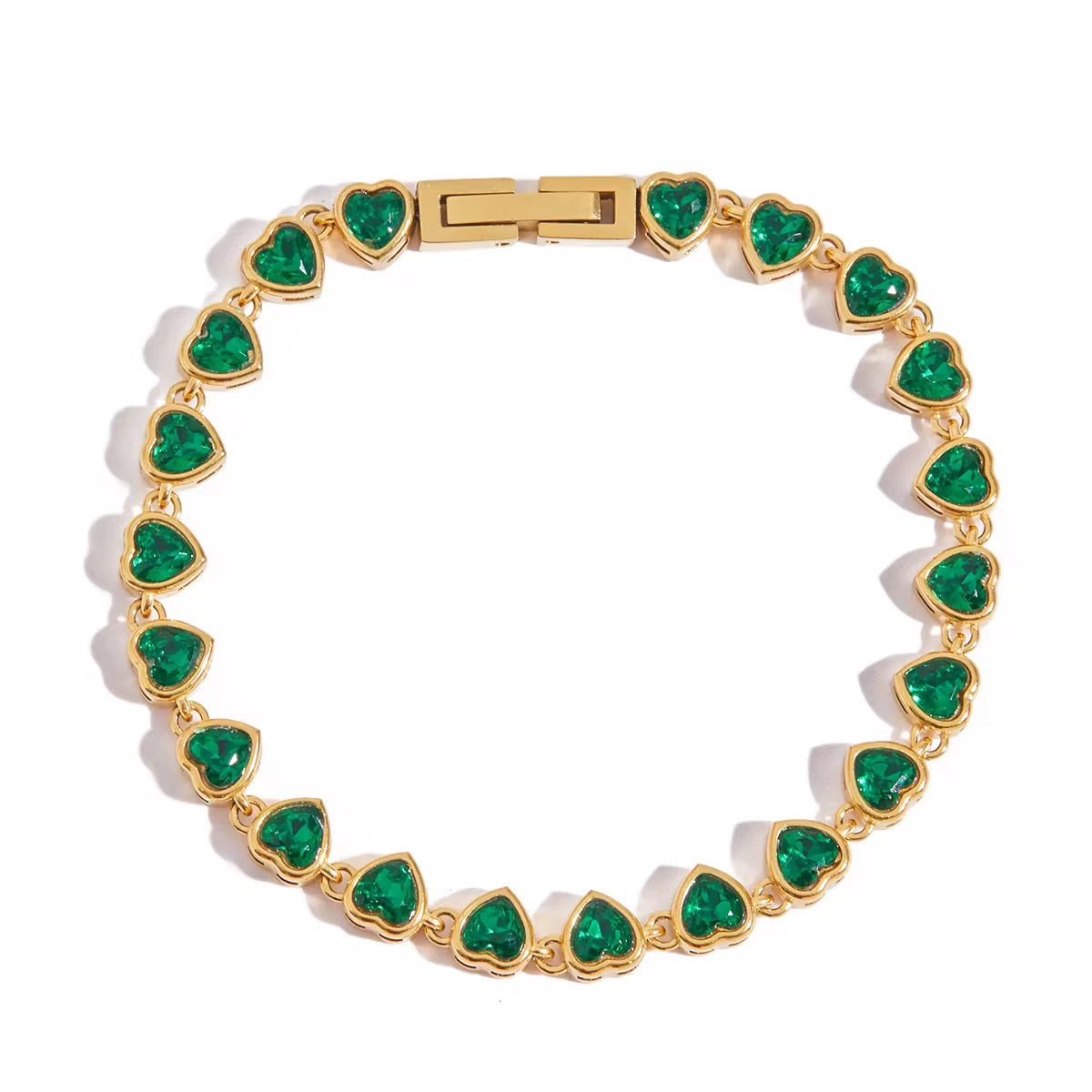 Kelly Hearts Bracelet Green💧
