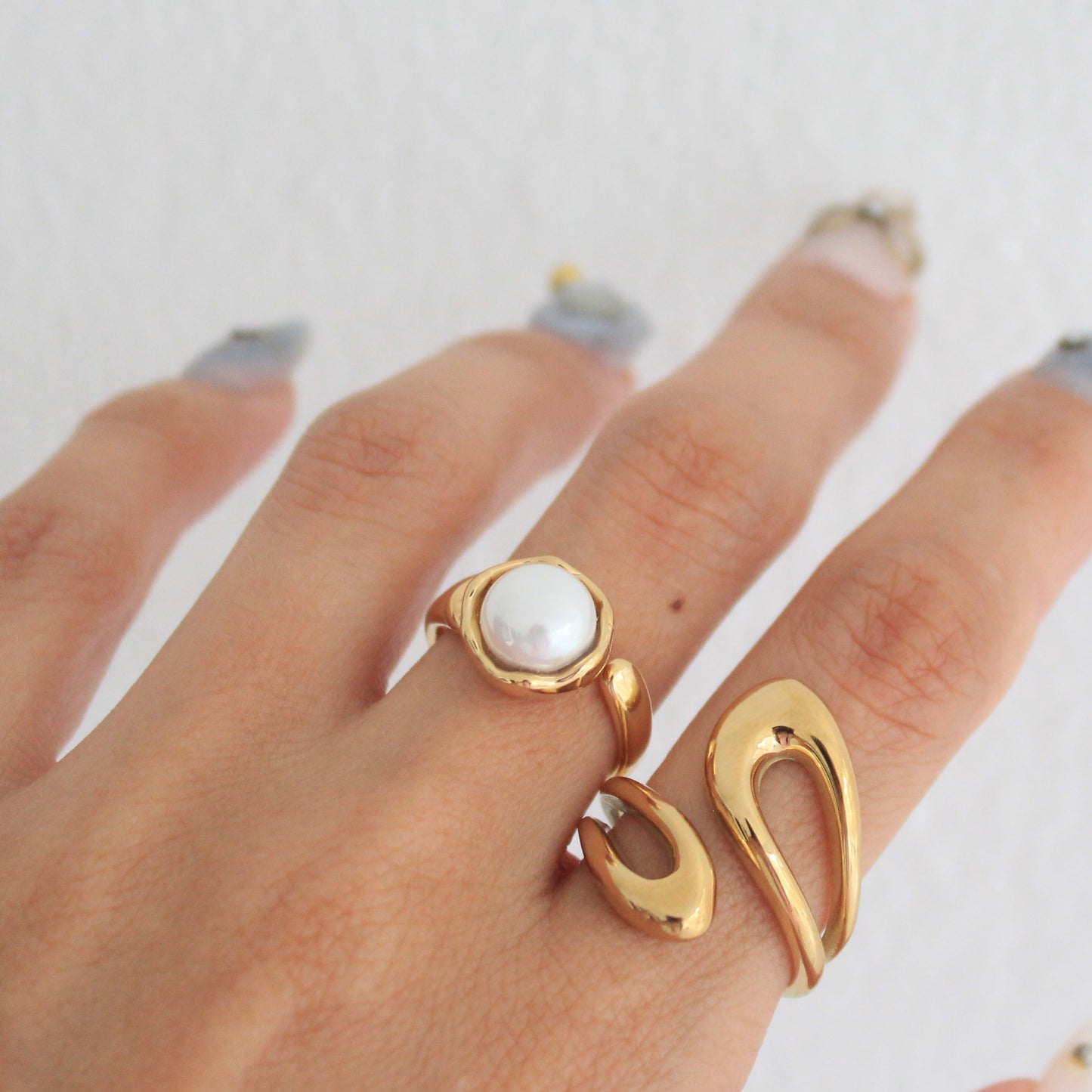 Juno Pearl Ring Gold💧