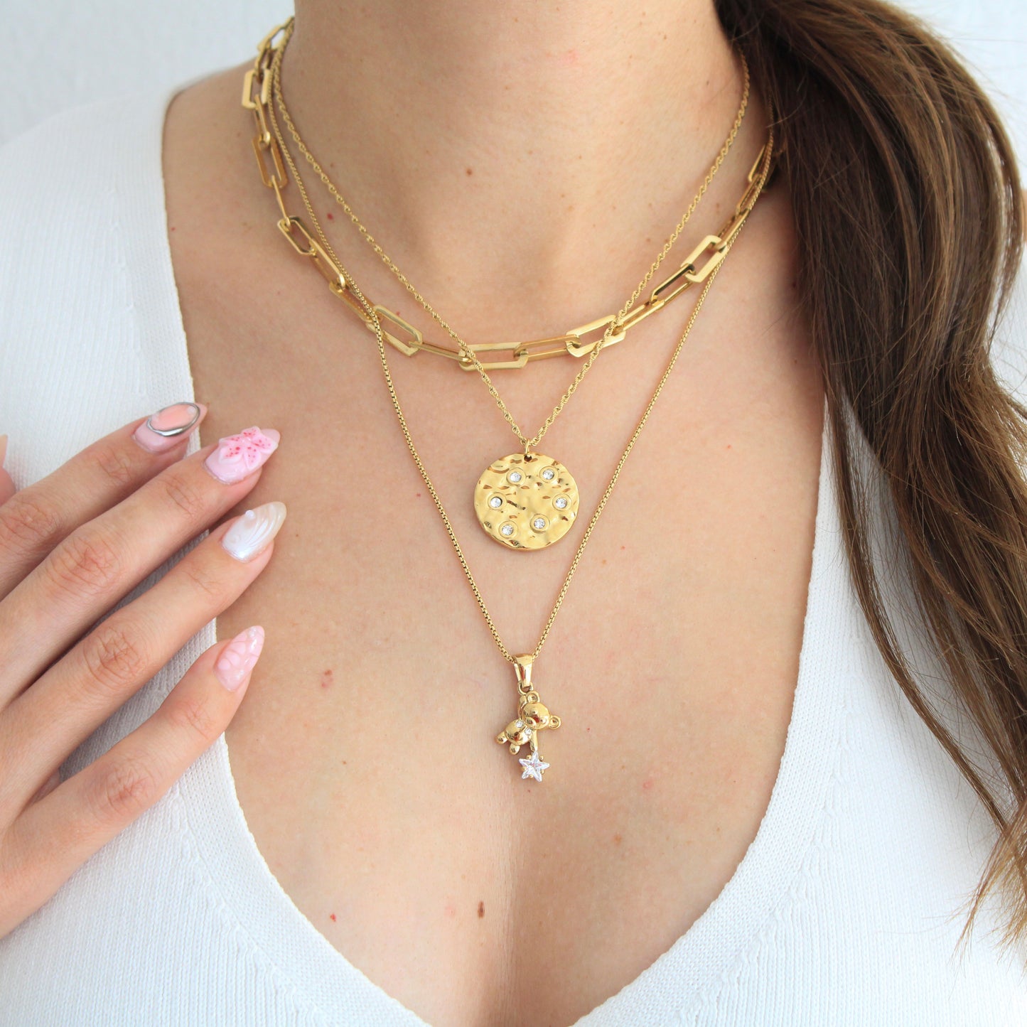 Monica Paperlink Necklace Gold💧