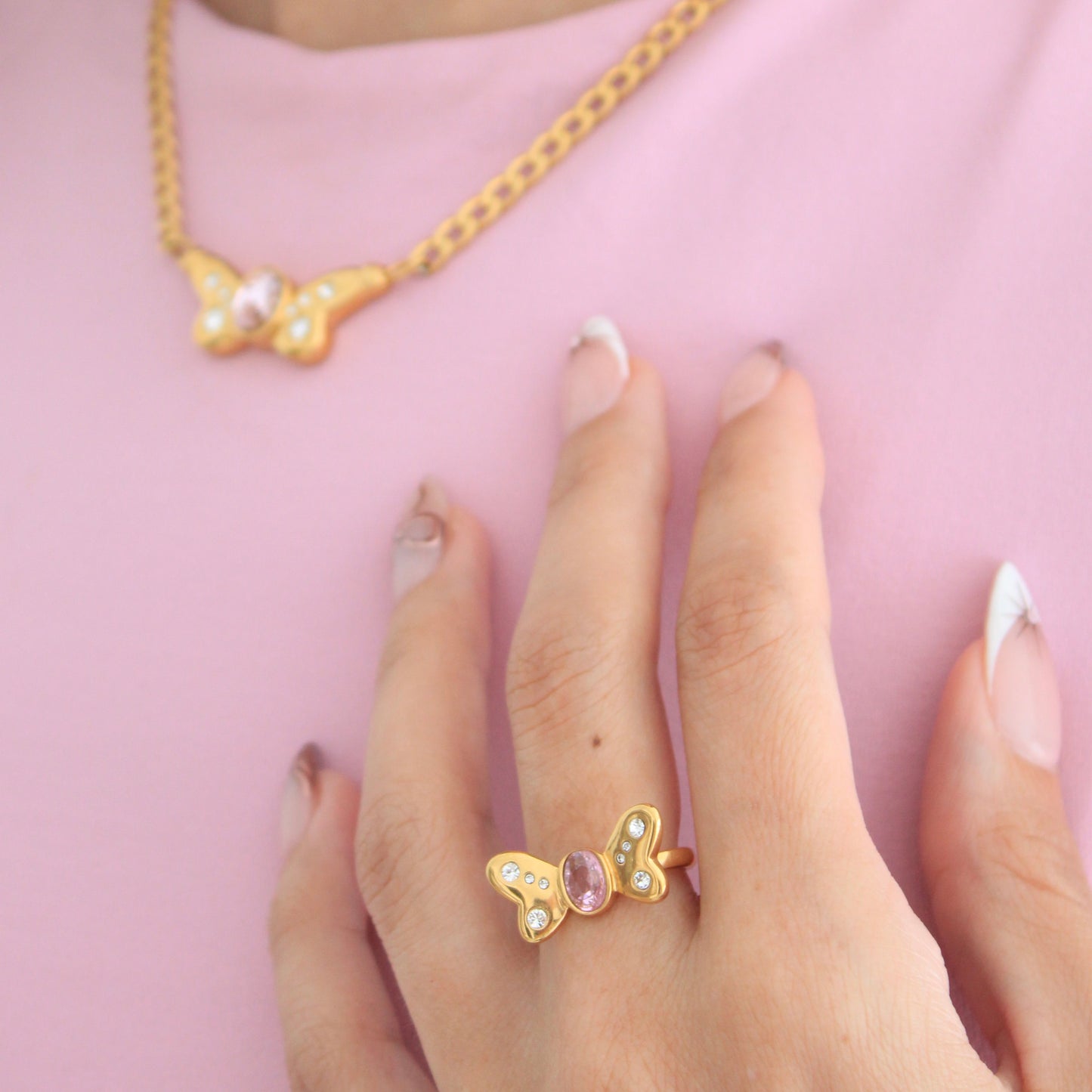 Elly Butterfly Ring Gold💧