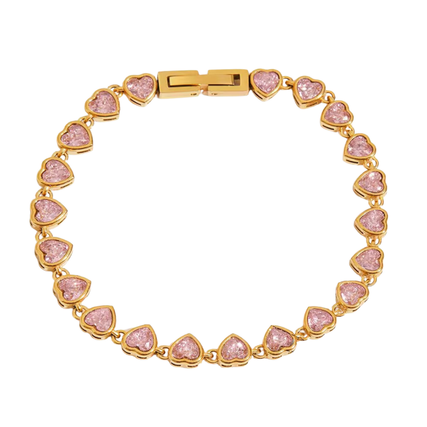 Kelly Hearts Bracelet Pink💧