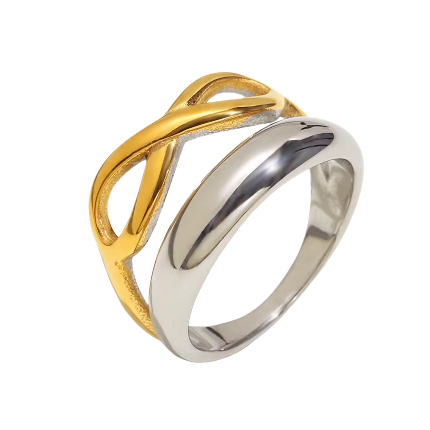 Bicolor Infinity Ring💧