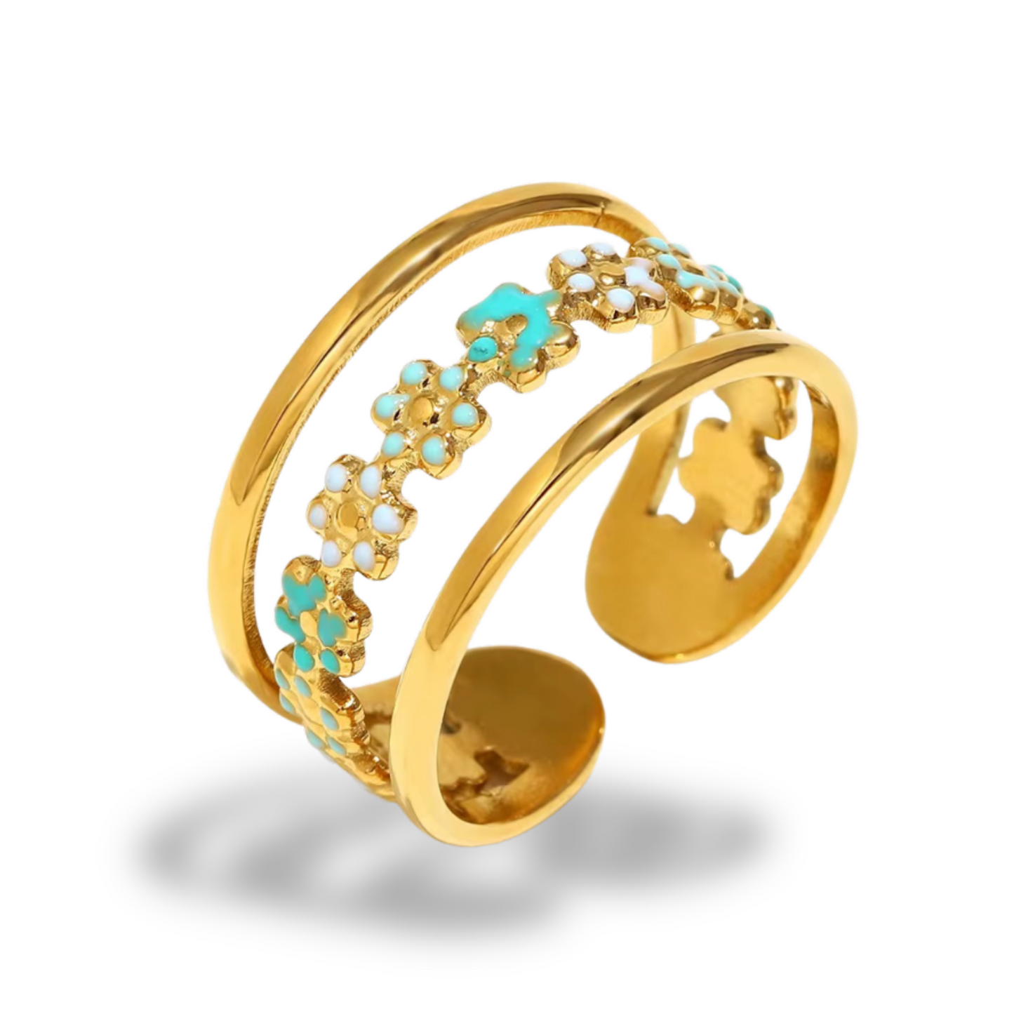 Blue Flowers Ring💧