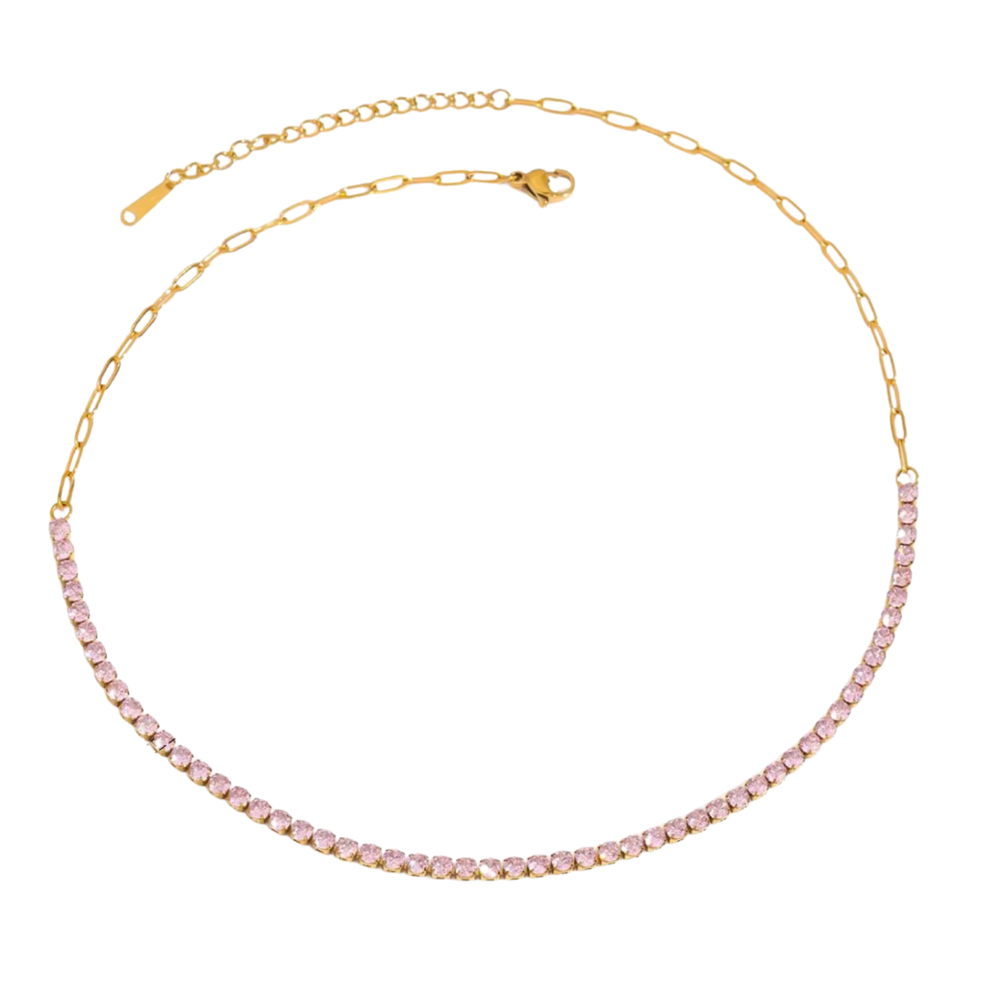 Pink Tennis Necklace💧