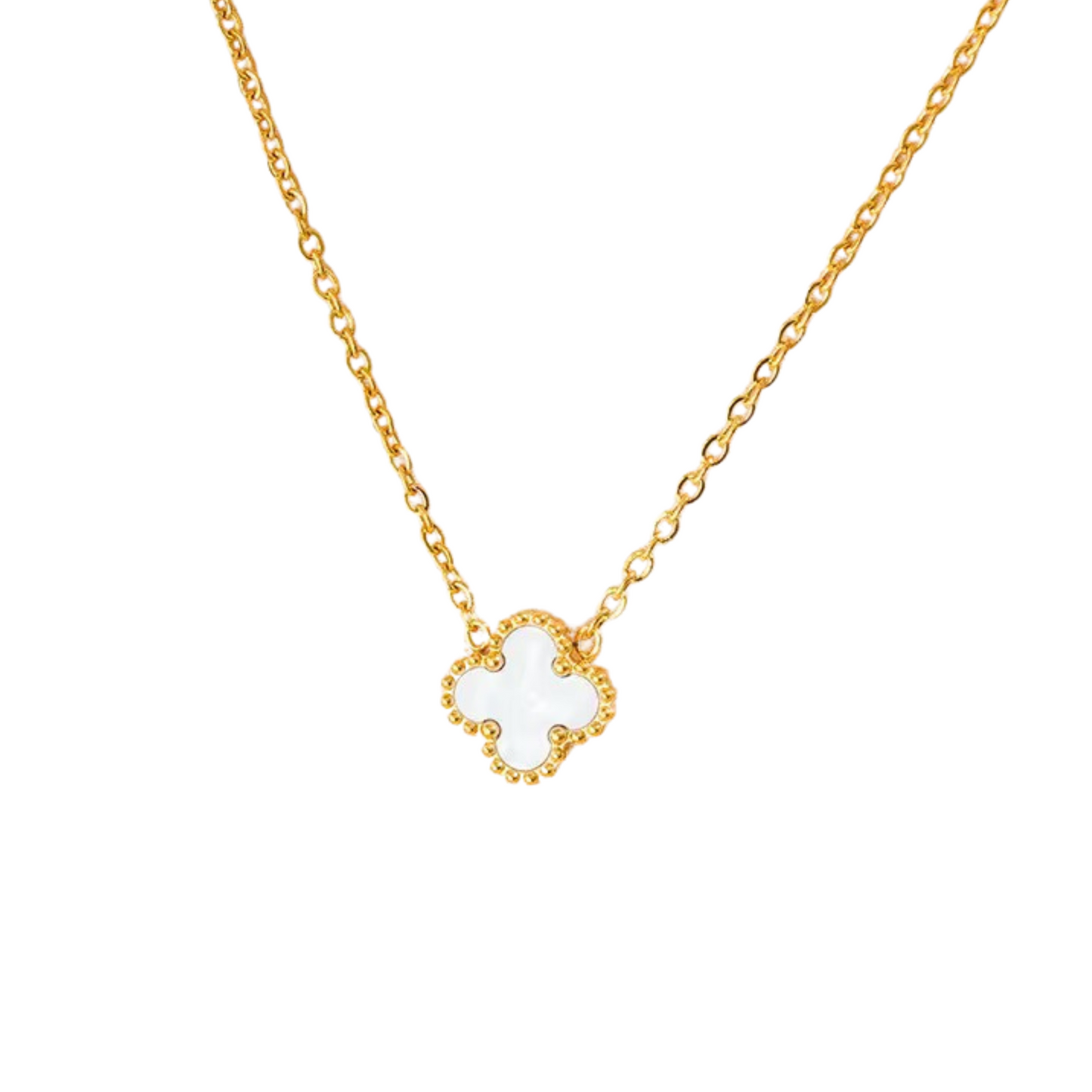 White Mini Clover Necklace💧
