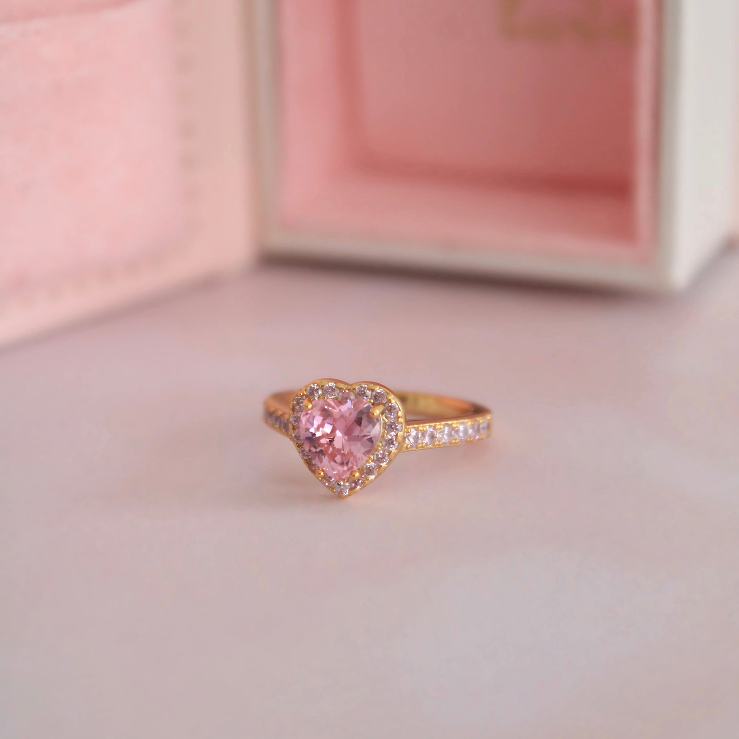 Heart Promise Ring Gold