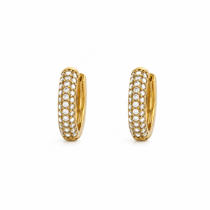 Classic Pave Huggies Gold💧