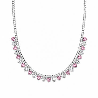 Mia Hearts Necklace Silver - Luxury Edition