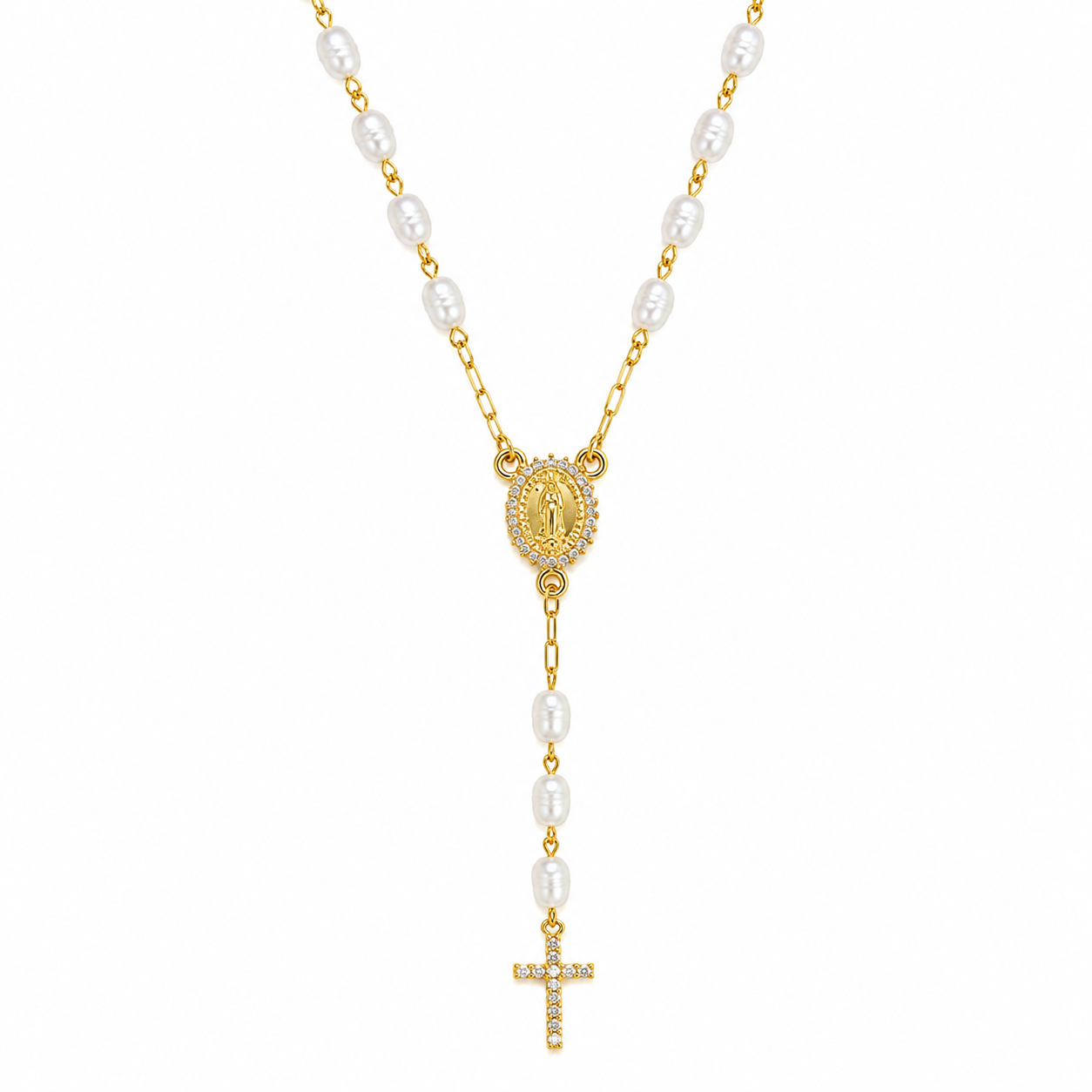 Pearl Rosary Necklace