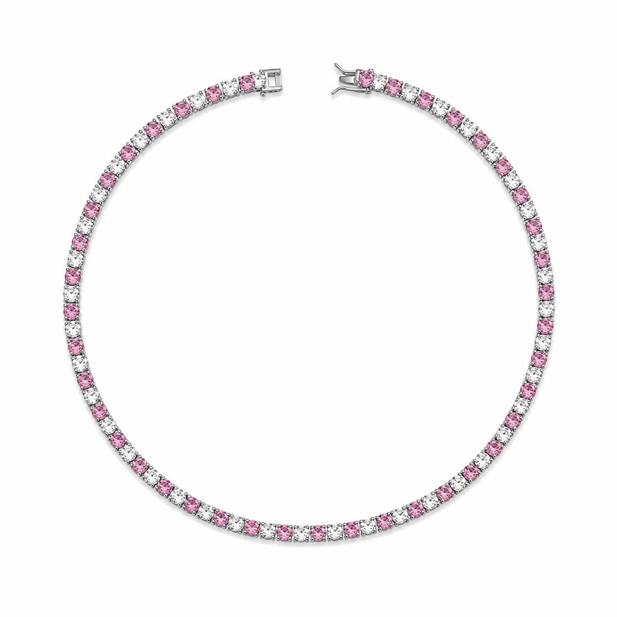 Maia Tennis Necklace Silver - Luxury Edition