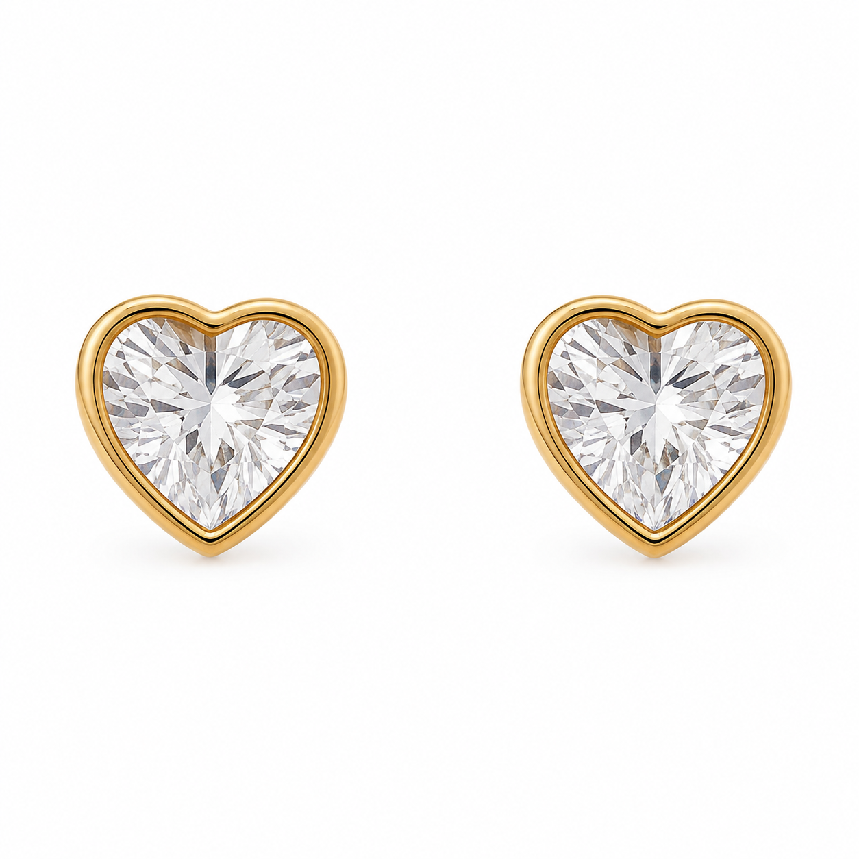 Mini Heart Studs Gold💧