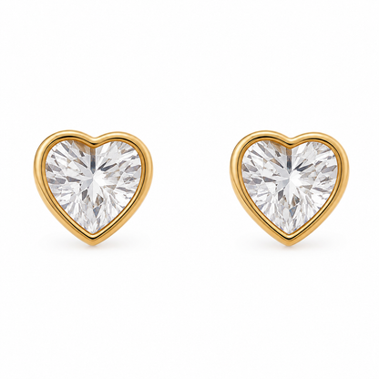 Mini Heart Studs Gold💧