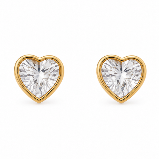 Mini Heart Studs Gold💧