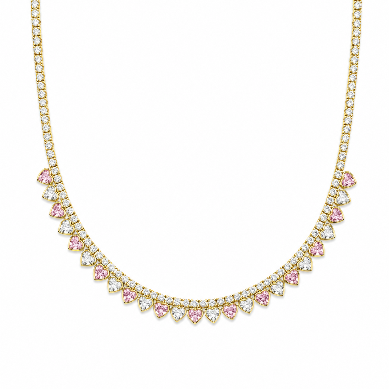 Mia Hearts Necklace Gold - Luxury Edition