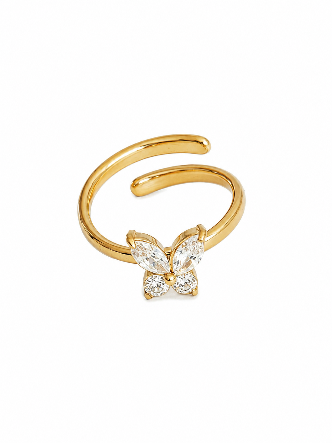 Dainty Butterfly Ring Gold💧