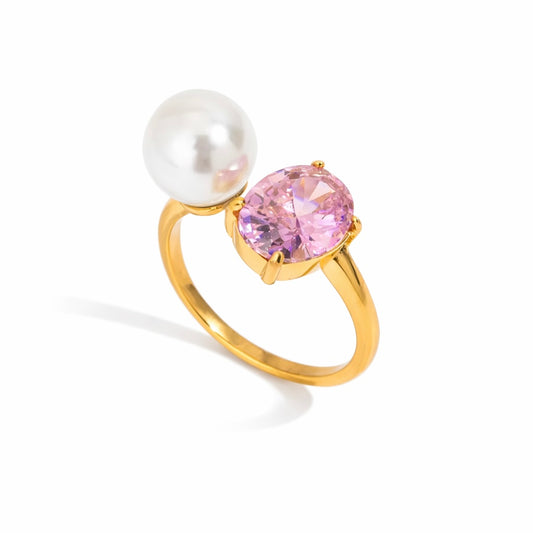 Pink & Pearl Ring💧