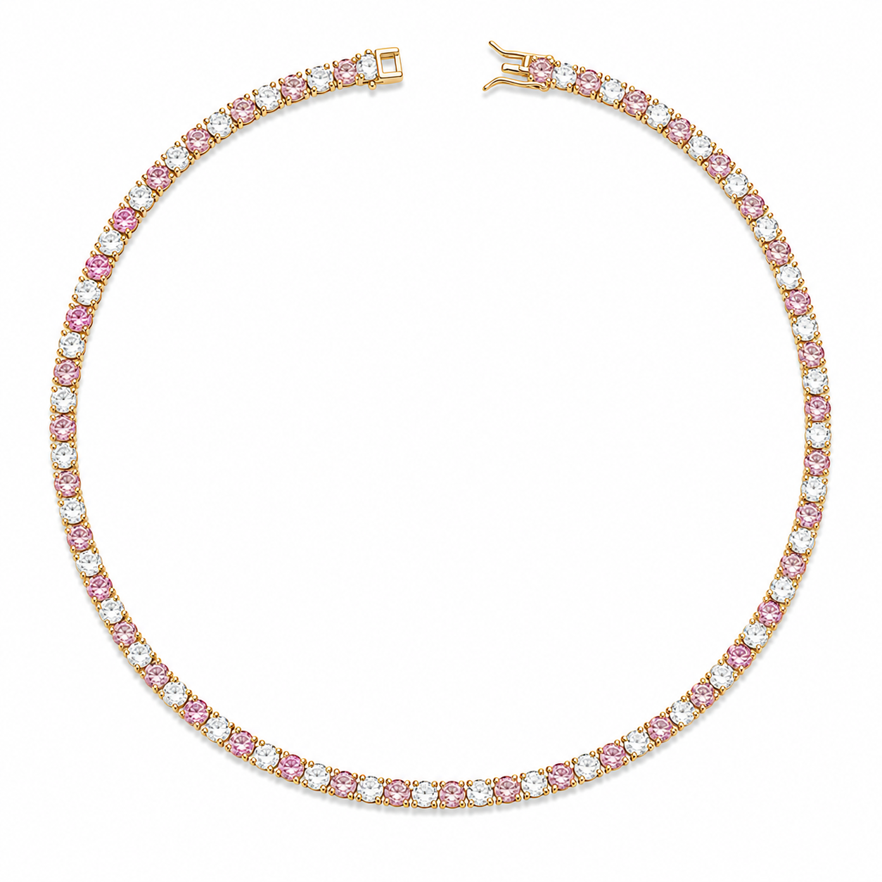 Maia Tennis Necklace Gold - Luxury Edition