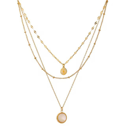 Malika Triple Necklace Gold💧