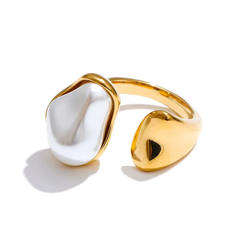 Lou Pearl Ring Gold💧