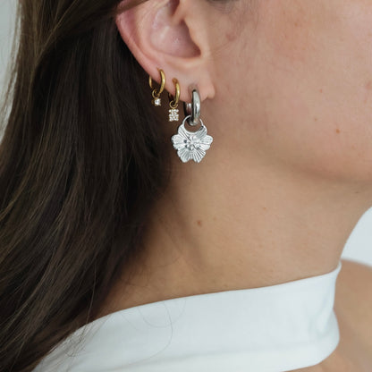 Hibiscus Hoops Silver💧