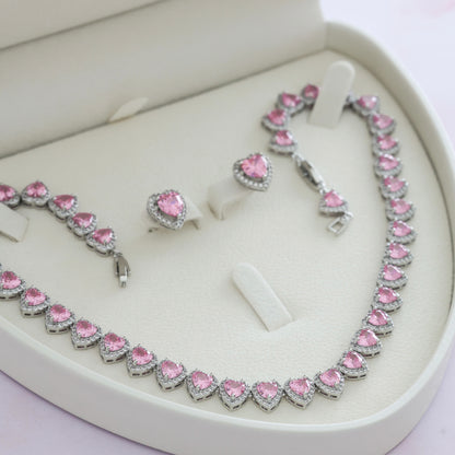 Pink Hearts Necklace - Luxury Edition