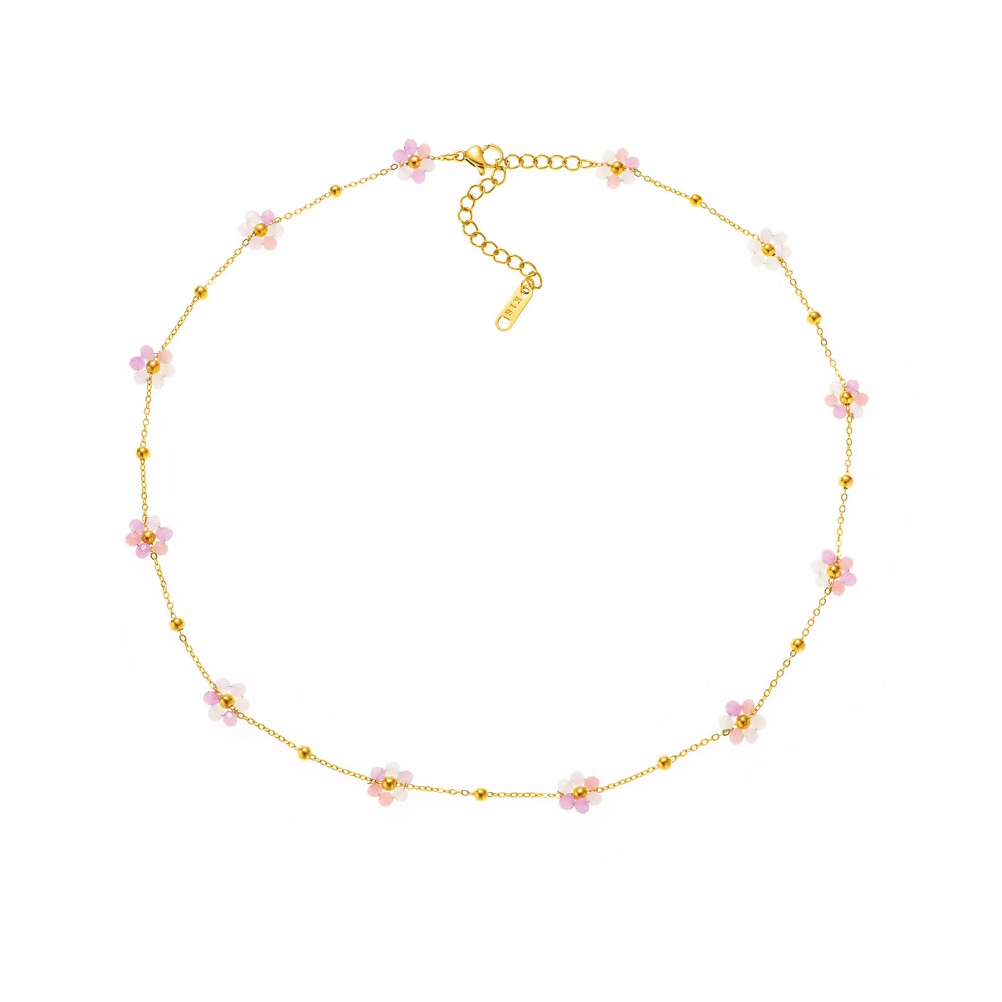 Pink Daisy Necklace💧