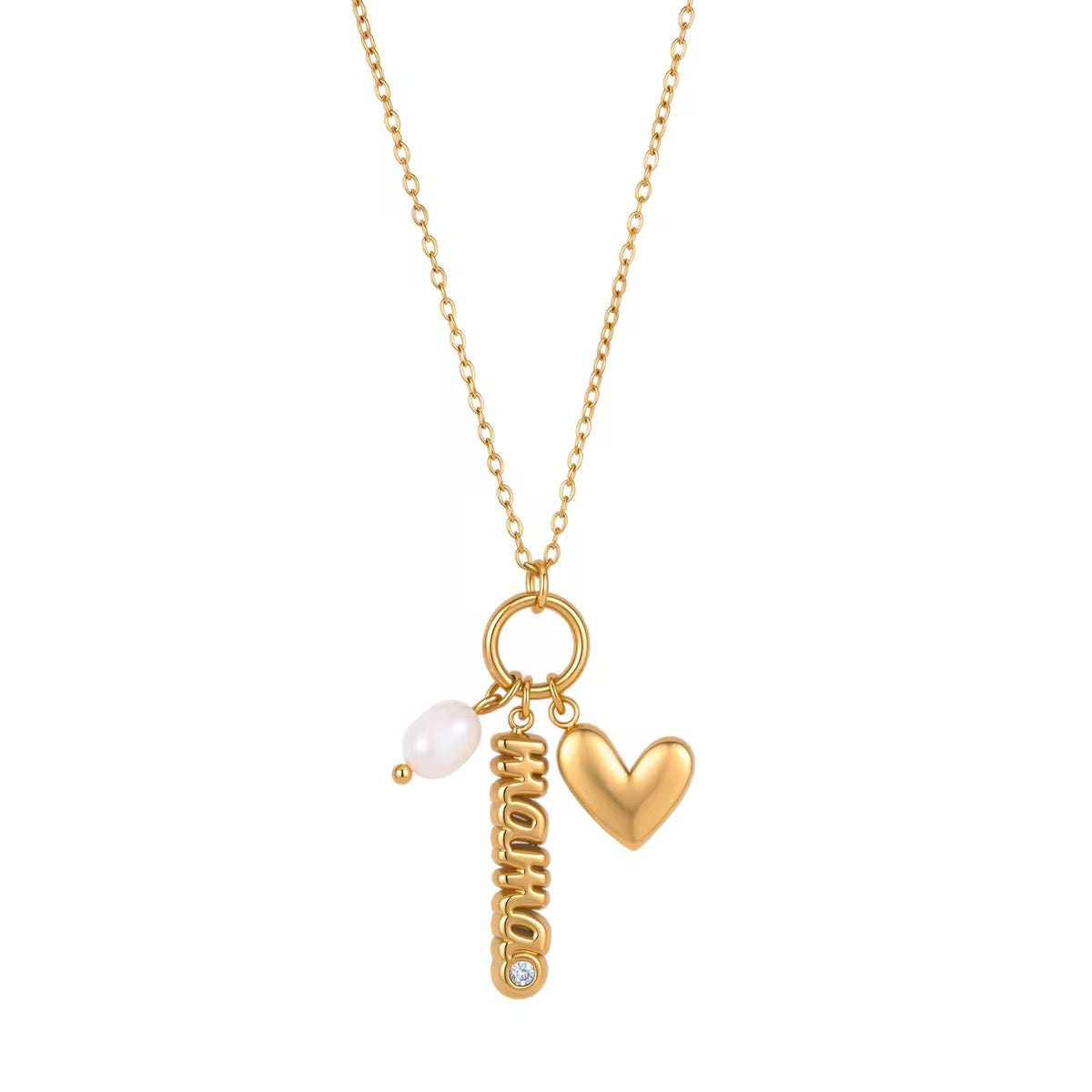 Mamá Pearl and Heart Necklace💧