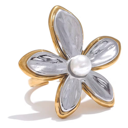 Bicolor Flower Ring💧