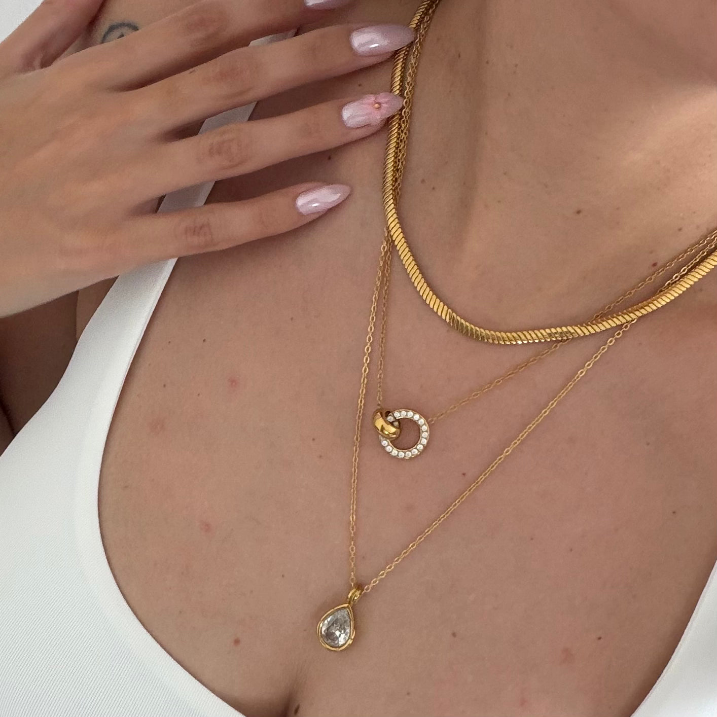 Pame Snake Necklace Gold💧