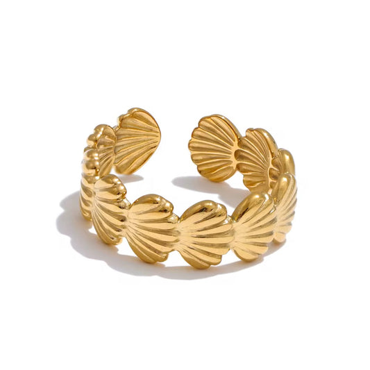 Shell Band Ring Gold💧
