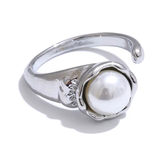Juno Pearl Ring Silver💧