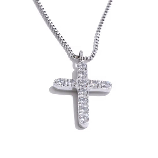 Classic Cross Necklace Silver💧
