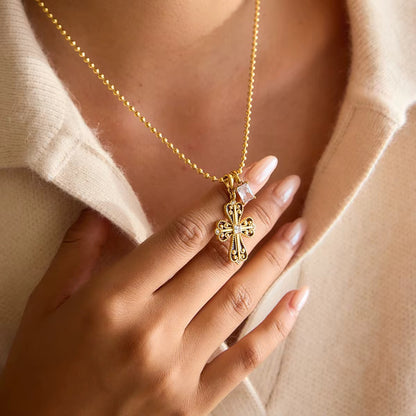 Vintage Cross Necklace💧