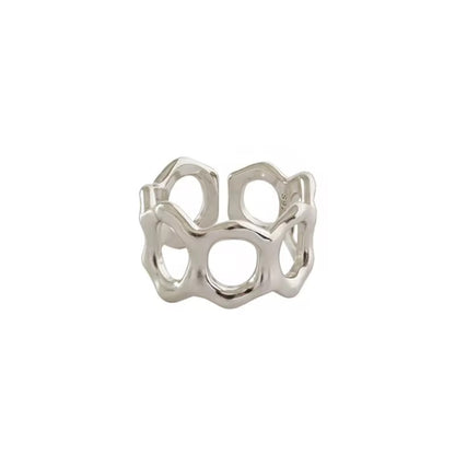 Honeycomb Ring Silver💧