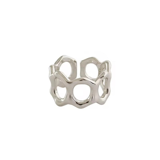 Honeycomb Ring Silver💧