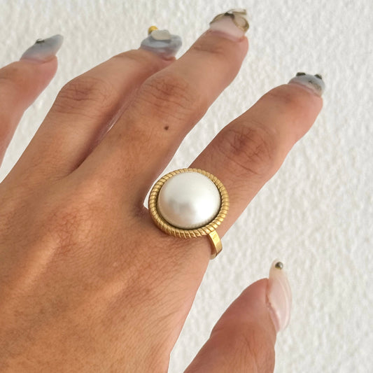 Oli Pearl Ring Gold💧