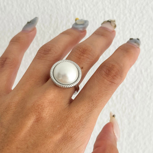 Oli Pearl Ring Silver💧