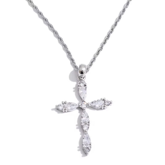 Cross Necklace Silver💧