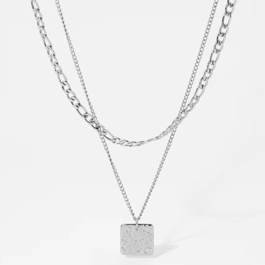 Nora Double Necklace Silver💧