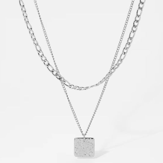 Nora Double Necklace Silver💧