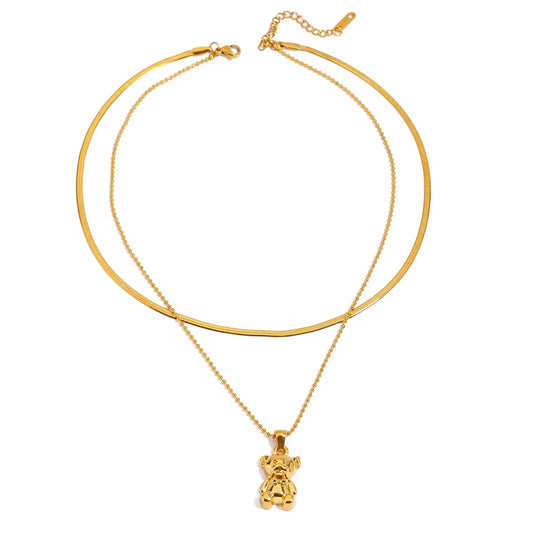 Teddy Bear Double Necklace💧