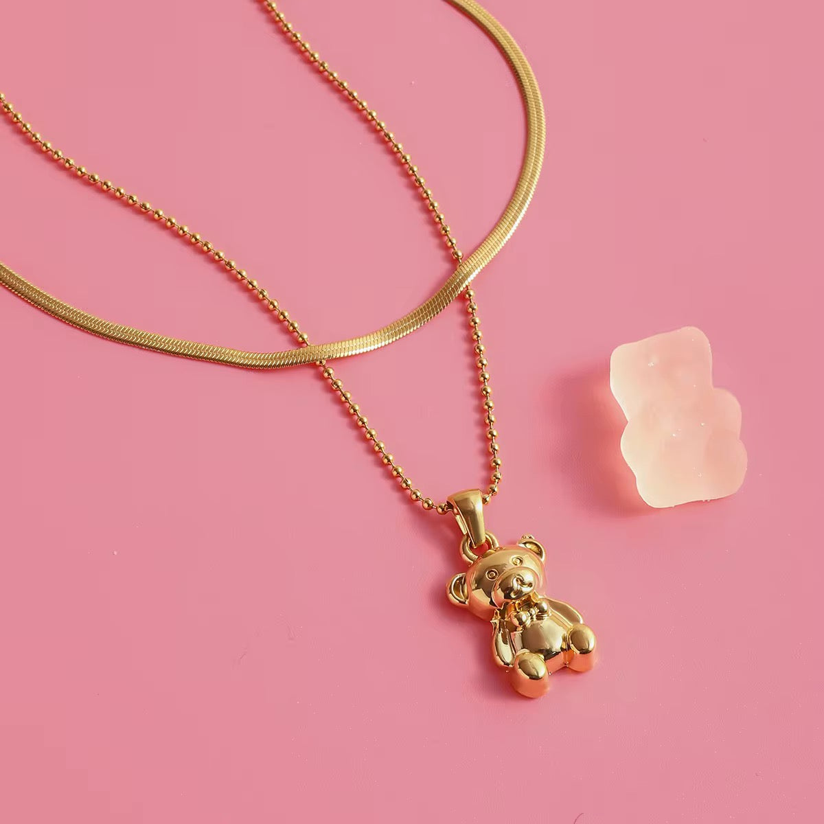 Teddy Bear Double Necklace💧