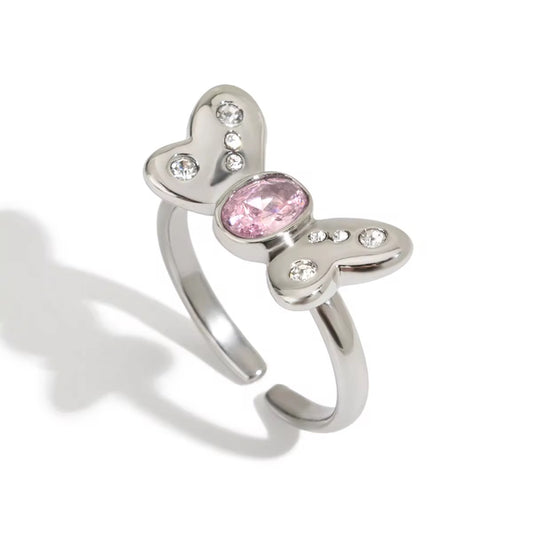 Elly Butterfly Ring Silver💧