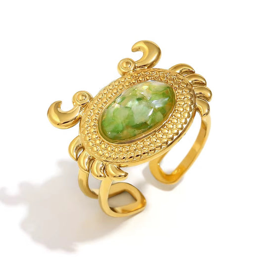 Green Crab Ring💧