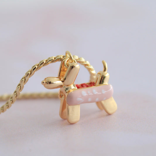 Pink Hot Doggy Necklace