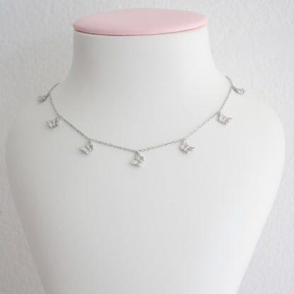 Little Butterflies Necklace Silver💧