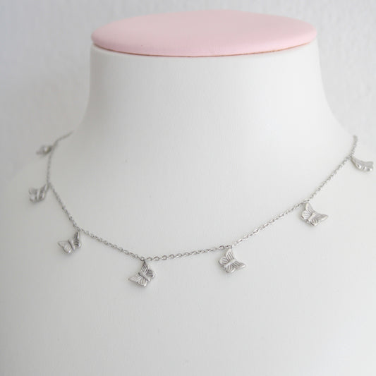 Little Butterflies Necklace Silver💧
